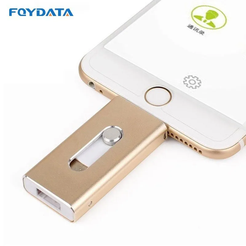 USB флеш накопитель для iPhone X/8/7/7 Plus/6/6s/5 ipad металлический HD карта памяти 8 ГБ 16 32 64 128