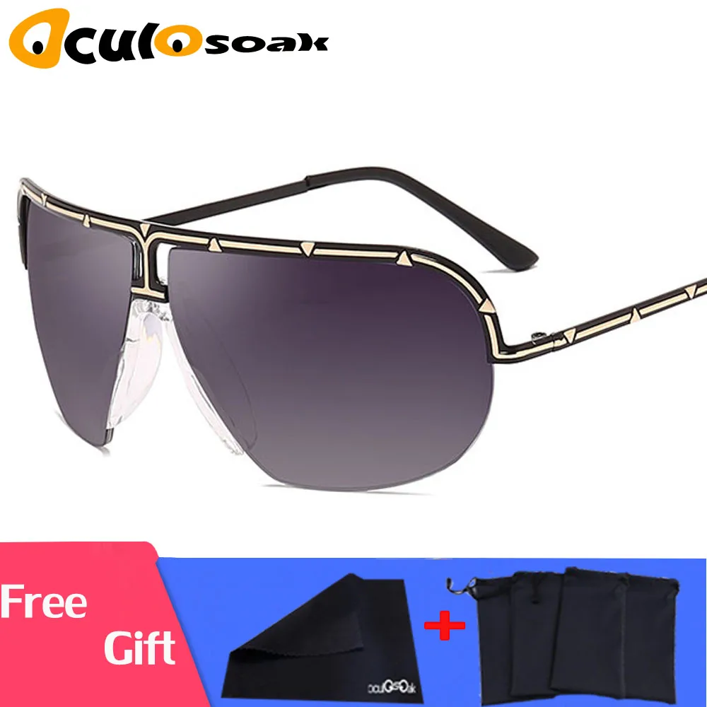 2019 Fashion Oversized Pilot Sunglasses Women UV400 Retro Brand Designer Big Frame Sun Glasses For Female Ladies Eyewear