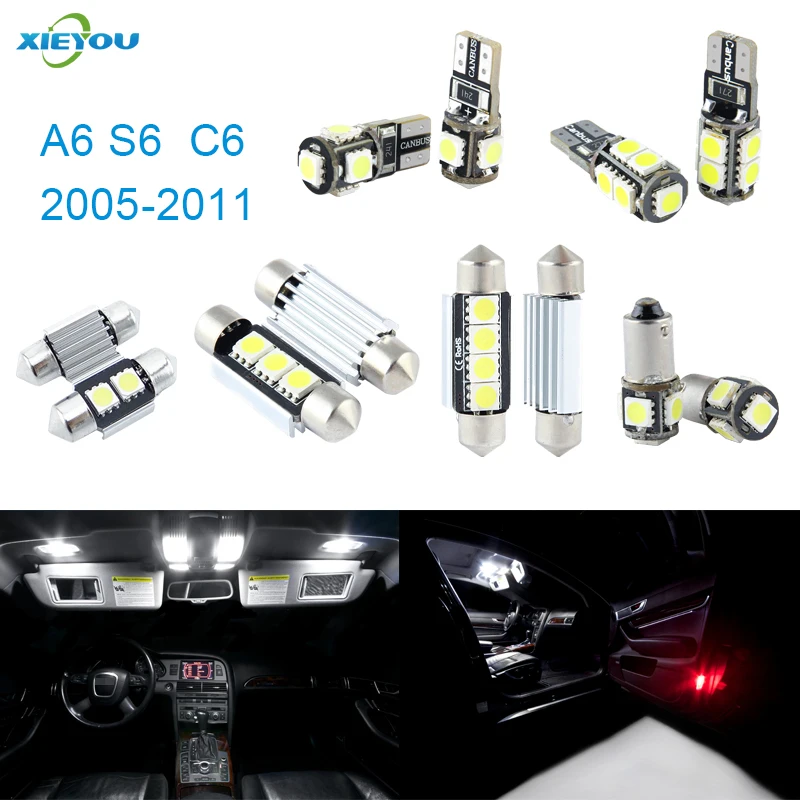 XIEYOU 14pcs LED Canbus Interior Lights Kit Package For A6 S6 C6 (2005 2011)in Signal Lamp from