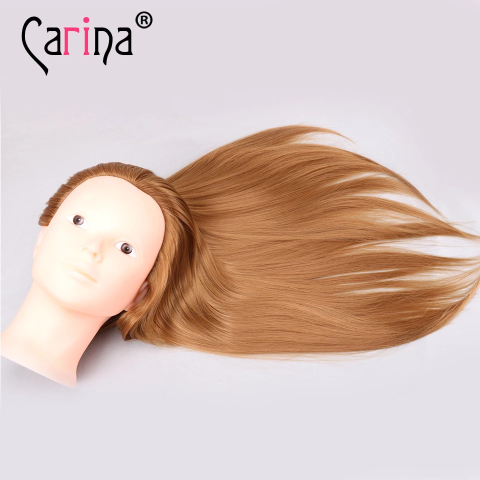 Манекен для парикмахерской 55 см, манекен для макияжа, практичная голова для парикмахера, тренировочная голова для прически, кукла с длинными волосами