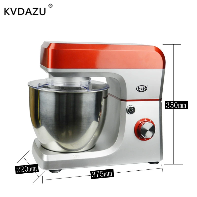 1200W 6.5L Stainless Steel Bowl 6-speed Kitchen Food Stand Mixer Cream Egg Whisk Blender Cake Dough kneading Bread Maker Machine