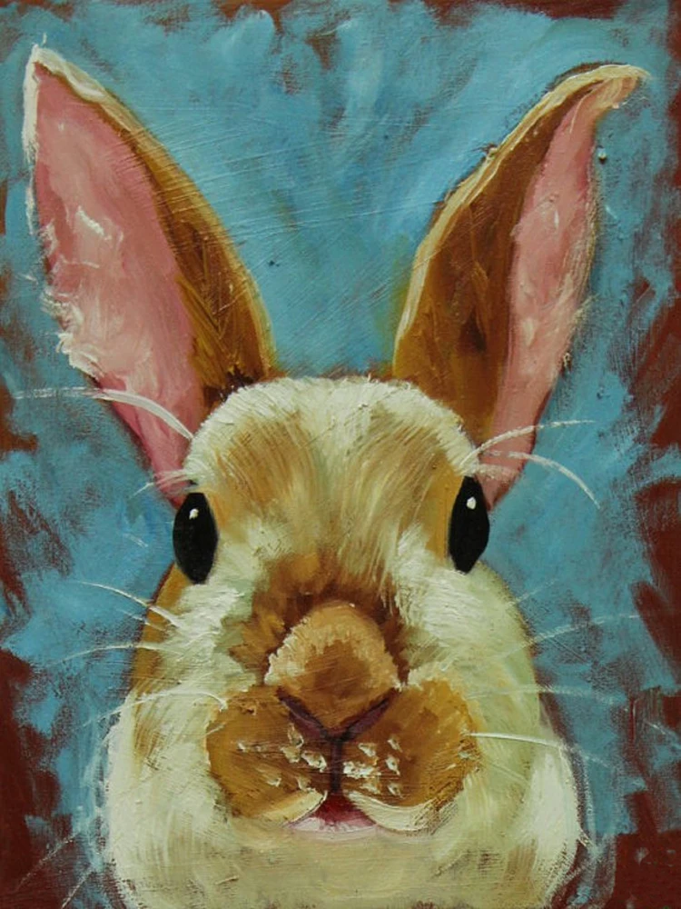 Pittura A Olio Di Dafen Produttore Commercio All'Ingrosso Di Alta Qualità Astratta Pittura A Olio Animale Coniglio Pittura Su Tela Dipinti Lepre