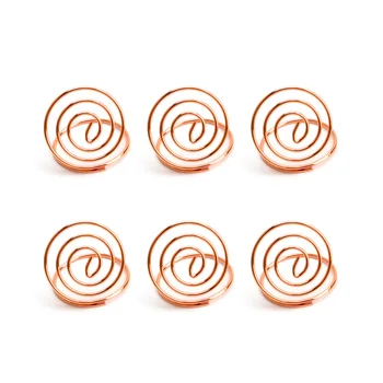 

24 Pcs Table Number Holders Ring Shape Card Holder Circle Stereo Note Pad Menu Clips