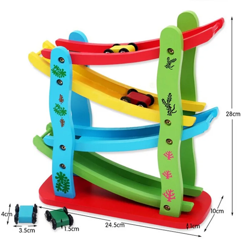 Buy Baby Children Wooden Roller Coasters Slide Four