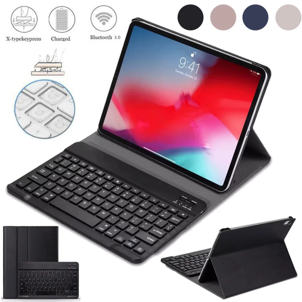 

For iPad Pro 11'' 2018 Release Slim Smart Bluetooth Keyboard Leather Case Cover 12.5