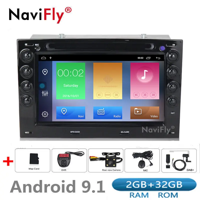 

2+32G Android 9.1 Car dvd radio player GPS Navigation for Renault Megane 2 ii 2003 2004 2005 2006 2007 2008 2009 2010 WIFI RDS