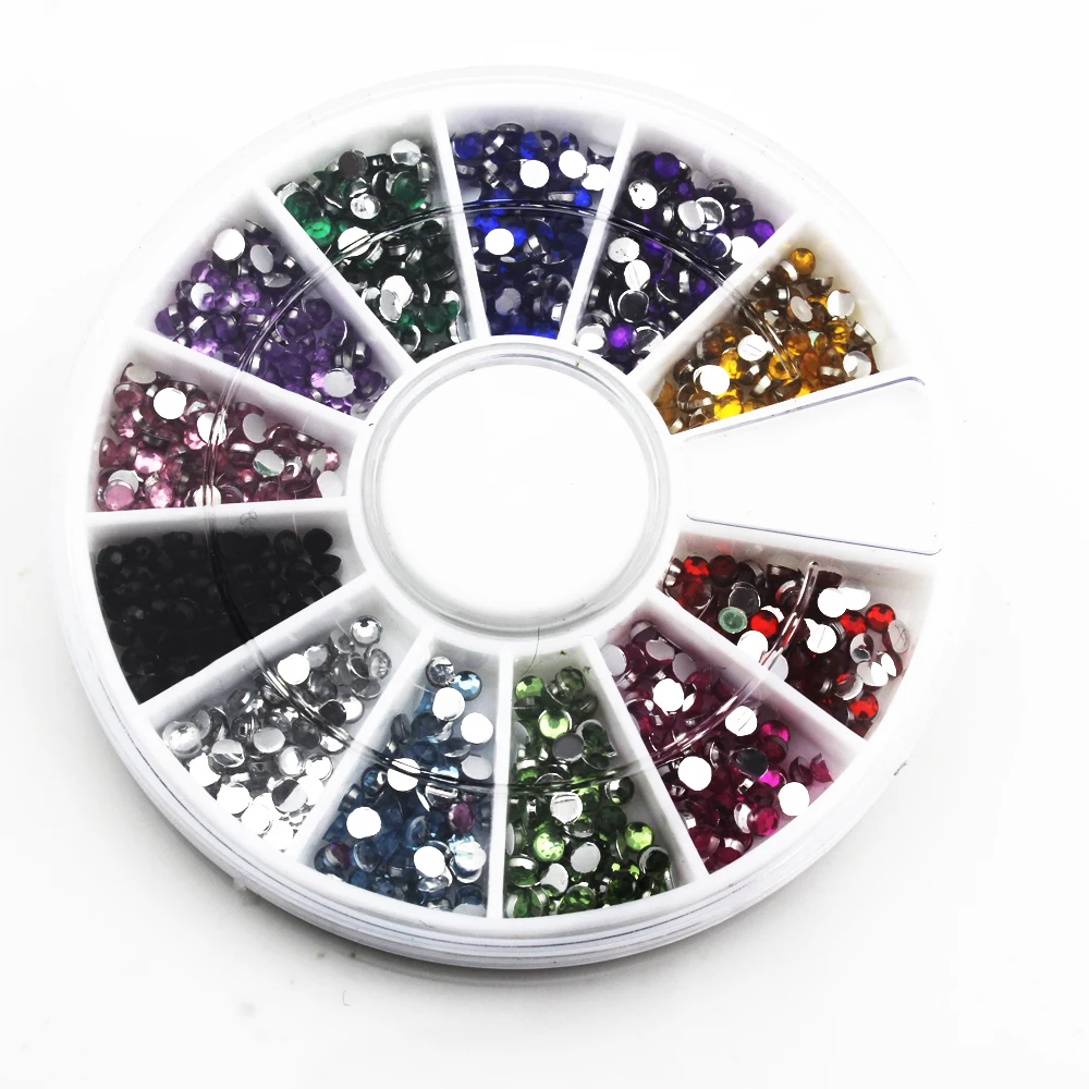 1800 шт. акриловые украшения для ногтей 12 цветов|bijoux ongles|nail art rhinestones decorationnail |