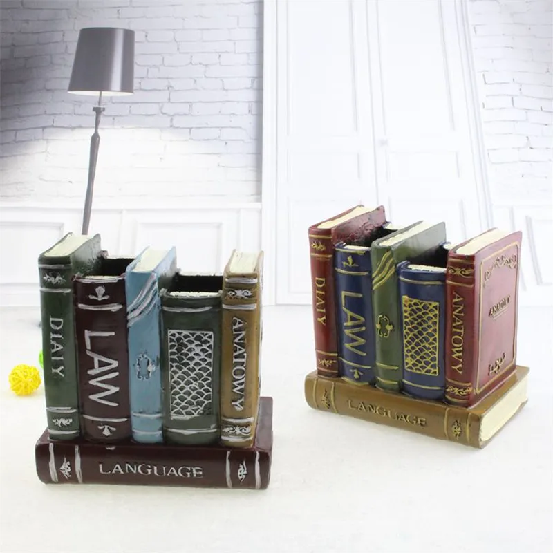 #^Special Price Vintage Resin Book Pen Container Craft Figurines Student Stationery Gift Office Decor Handwork Furnishing Artwork Miniatures #^Special Price Vintage Resin Book Pen Container Craft Figurines Student Stationery Gift Office Decor Handwork Furnishing Artwork Miniatures
