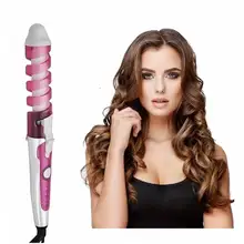 Популярная палочка для завивки волос Электрический стайлер для волос Профессиональный инструмент для укладки волос профессиональная Волшебная Подкручивающая расческа спиральная плойка Быстрое нагревание