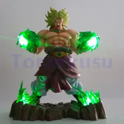 Dragon Ball Z Broly фигурка Broil зеленая мощность DIY светодиодный свет набор Супер Saiyan дисплей Модель игрушки Dragon Ball Super diy171