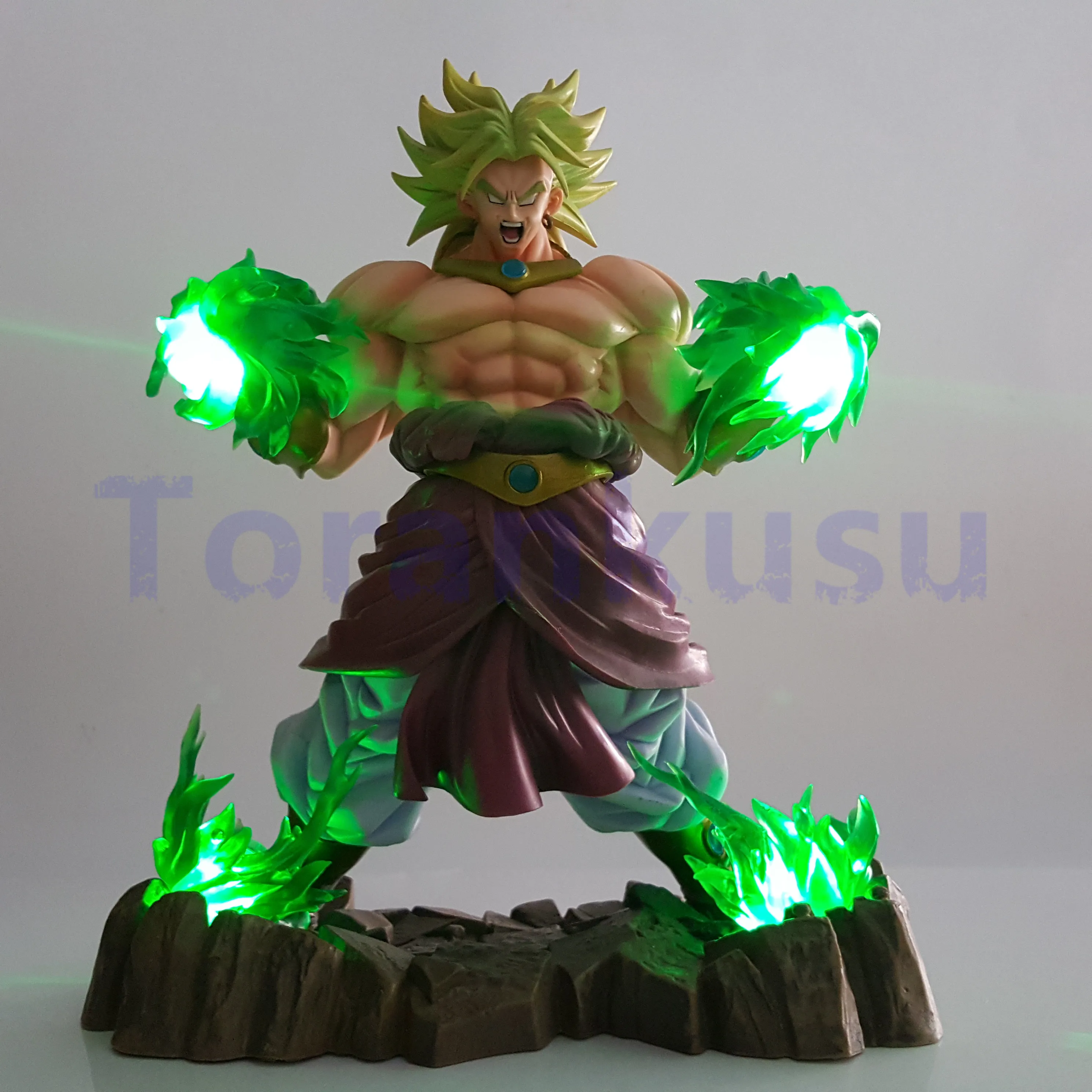 Dragon Ball Z Broly Action Figure Broil Green Power DIY Led Light Set Super Saiyan Display Model