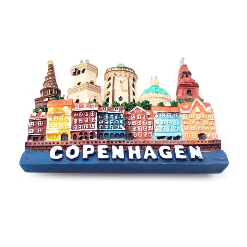 Франция copenher Япония туристический сувенир для путешествий 3D Смола магнит на