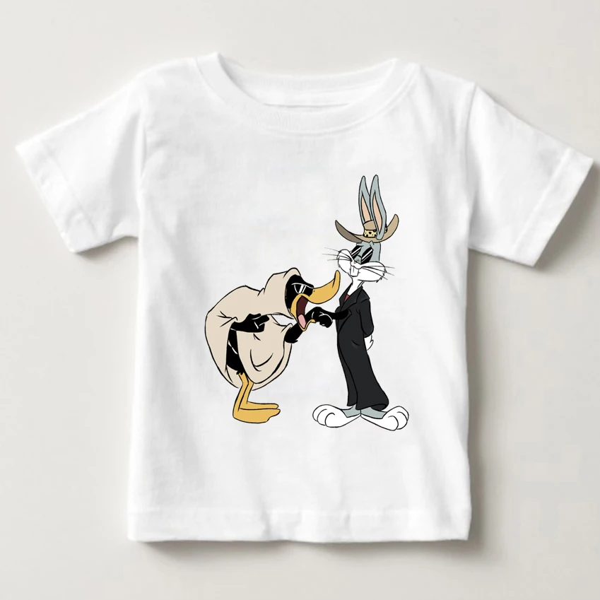

t shirt children Tasmanian Devil Taz Looney Tunes Animated Cartoon T-shirt DeepHeather Tee Pure cotton in summer 3T-8T shirt MJ