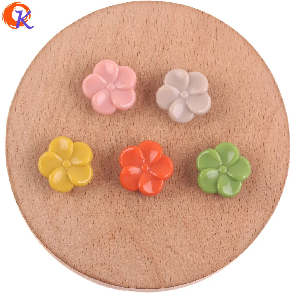 

Cordial Design 18x19mm 200Pcs Jewelry Accessories/Acrylic Beads/Hand Made/Flower Shape/Solid Beads/DIY Making/Earring Findings