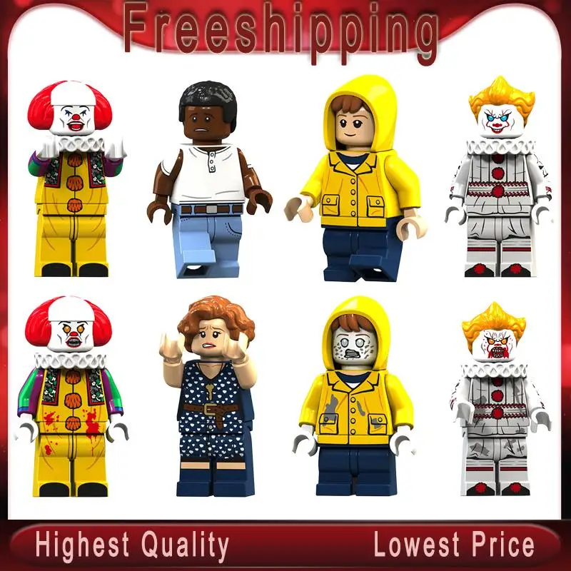 

Pennywise Beverly George Chosen Jacobs Bill Mike Stephen King's It Doll Toy Xmas Gift Blocks Toys Legoe Minifigured KT1012