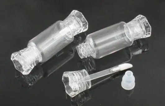 

5pcs/lot Makeup Tooles 8ml candy PS Empty Lipstick Tube Lip Balm Bottles Lip Gloss Container With Brush clear Lid