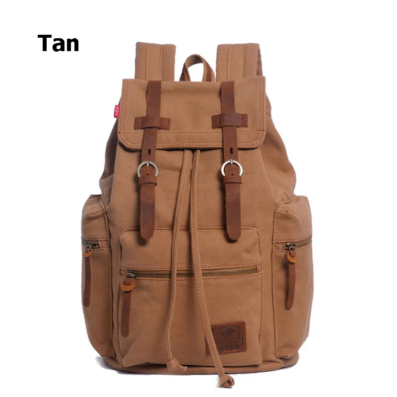 Men Canvas Backpack Vintage Women New Fashion Travel Bags Large Capacity Teenager School Backpacks Anti-theft Rucksack BP0186 (4)