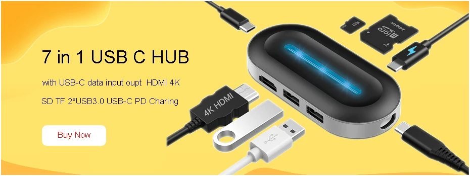 Тип USB c адаптер для Samsung Galaxy S8 dex режим Note8 с 4 К HDMI USB-C зарядки USB 3.0 SD и micro SD для MacBook Pro