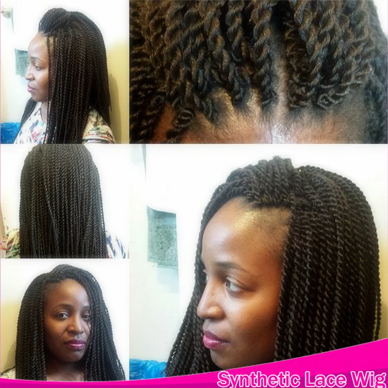 Long Micro Havana Twist Crochet Braided Lace Front Synthetic