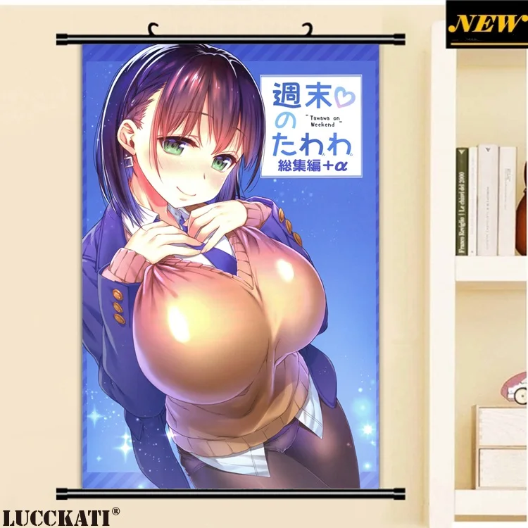 40X60 см Getsuyoubi no Tawawa ai-chan соски сексуальные лоли cameltoe мультфильм аниме Настенная картина плакат прокрутка холст живопись - Цвет: N