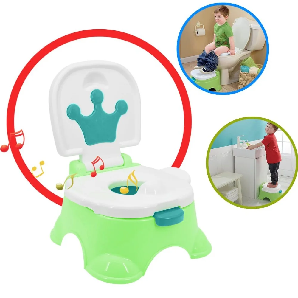 

Portable Baby Good Partners Safety Boy Girls Stepstool Potty Toilet Learning Trainer Music Pottery Comfortable Seat