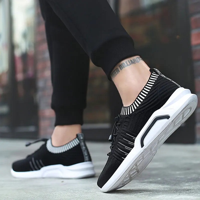 

SUROM New Men Casual Shoes Basic Lace-up Men's Lightweight Comfortable Breathable Sneakers Tenis Feminino Zapatos 2019 Summer
