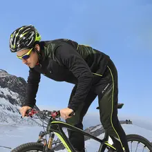 Зима Джерси устанавливает мужчины велосипедов езда на велосипеде одежда теплый и ветрозащитный горная дорога велосипед длинный рукав брюки Джерси спортивные костюмы