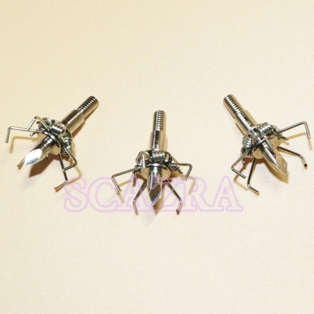 50 шт. 100 зерна Охота стрелки Broadheads стрел Сталь лапа точки серебро Цвет|hunting arrow