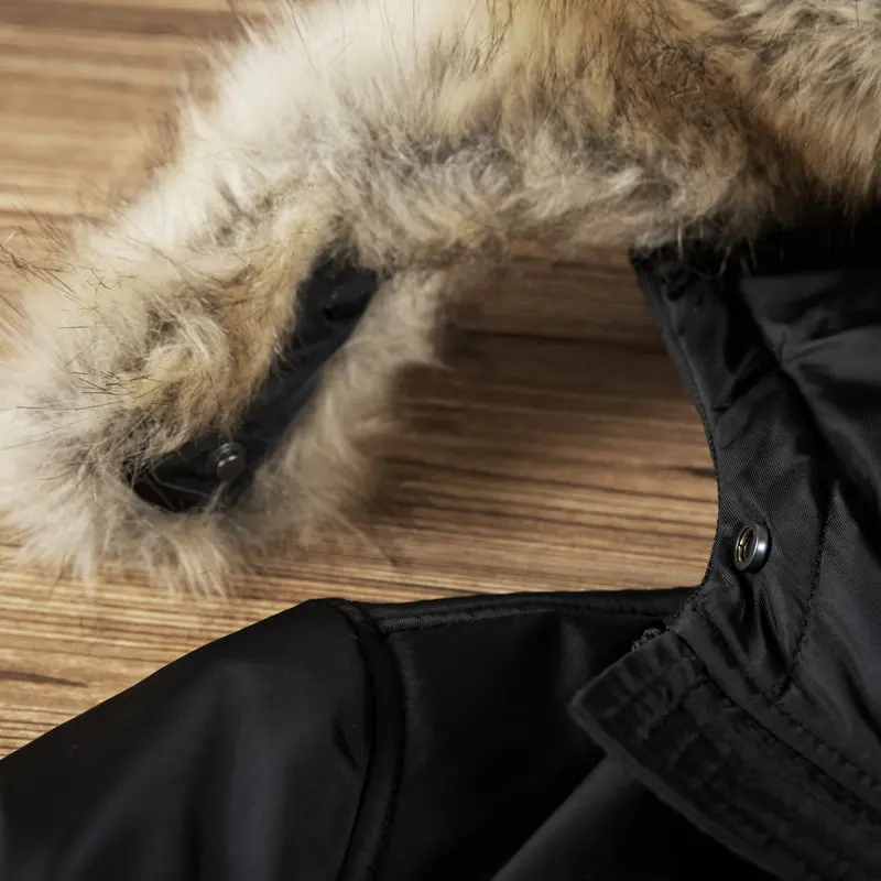 Новая модная теплая утолщенная Мужская куртка и пальто ветрозащитная Мужская парка Casaco Прямая поставка с меховым воротником с капюшоном мужская зимняя куртка