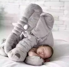 2017 Cute Baby Animal Elephant Style Doll Stuffed Plush Toy Pillow Kids Children Room Bed Decoration Sleep Grey Love Toys 60cm