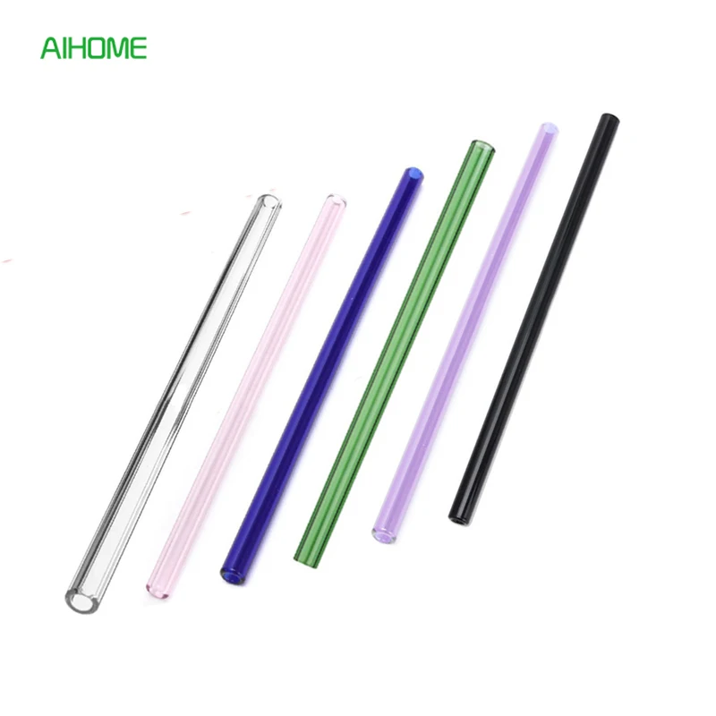 Buy 1PC 200mm Straight Glass Drinking Straws Set with
