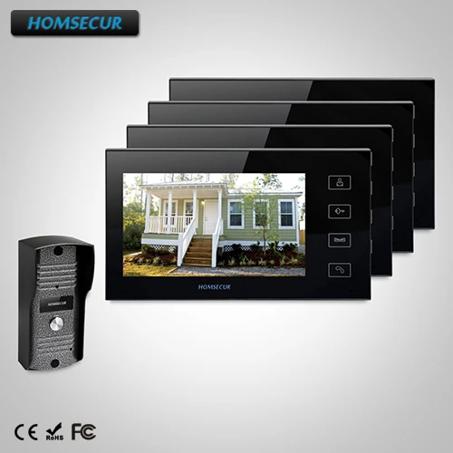 

HOMSECUR 7" Hands-free Video Door Entry Security Intercom+Metal Case Camera TC031 Camera+TM704-B Monitor