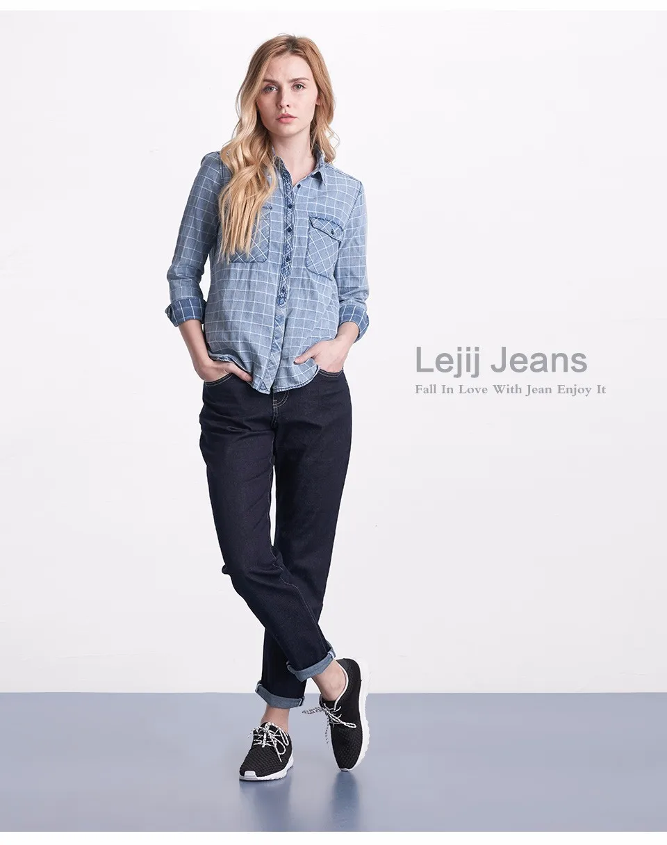 LEIJIJEANS размера плюс S-6XL, синие потертые джинсы бойфренда, средняя талия, полная длина, свободные женские Джинсы бойфренда 5242