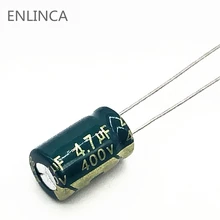 Capacitor eletrítico de alumínio alta frequência, baixo impedância pçs/lote v 400 uf, tamanho 8*10, 4.7 v, 400 uf 12 s22 20%
