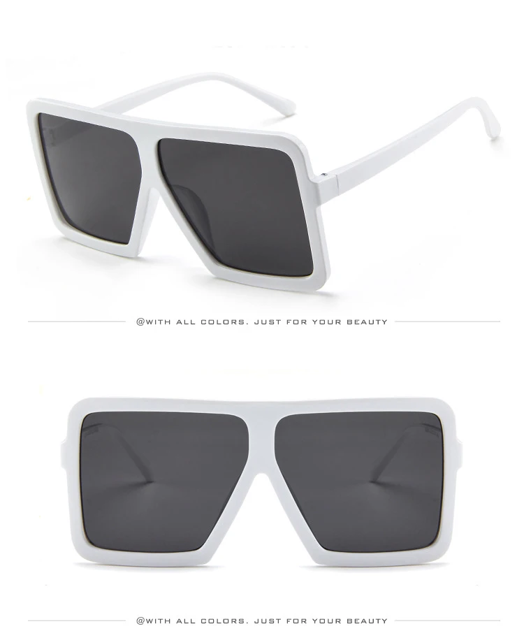 Новые брендовые большие квадратные мужские солнцезащитные очки, женские дешевые высококачественные черные очки, пластиковые стильные очки oculos de sol feminino