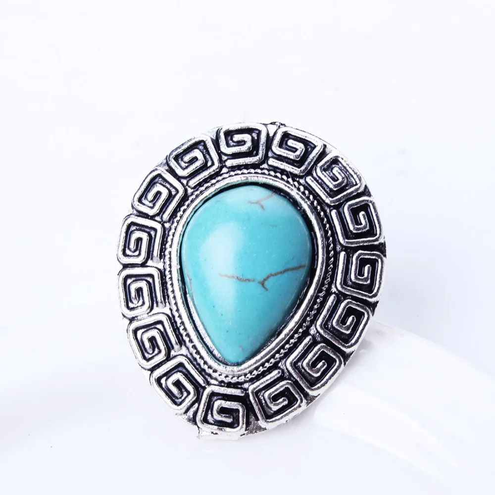 Nepal national retro ring drop shape Turquoise can adjust the size of | Украшения и аксессуары