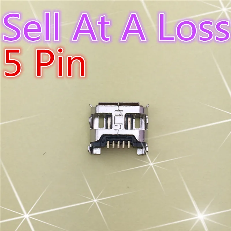 

10pcs G20 Micro USB 5pin Female Connector For Mobile Phone Charging Socket 4Foot Curly Mouth High Quality Sell At A Loss USA
