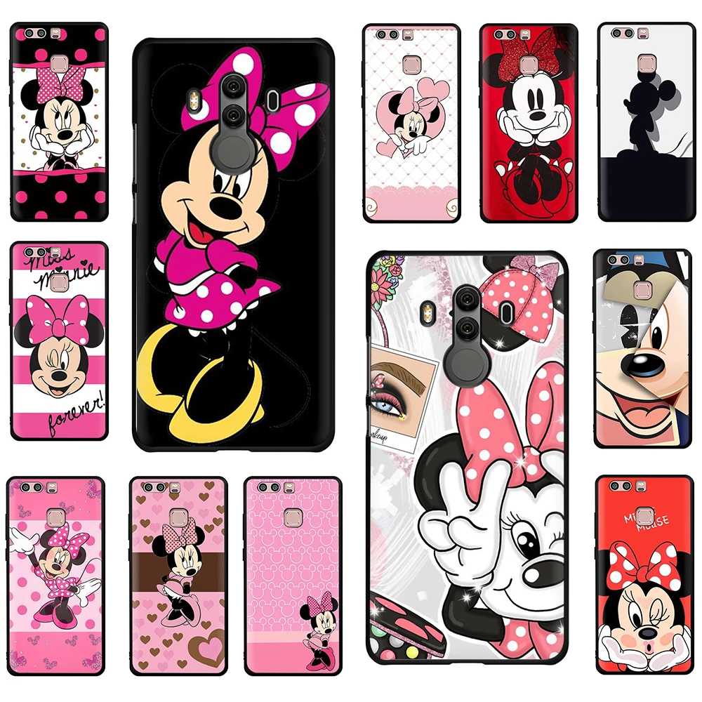 

Cute Soft Mickey Minnie Soft Silicone Case Cover For Huawei P8 P9 Lite 2016 2017 Mini P10 P20 P30 lite pro P Smart 2018 2019