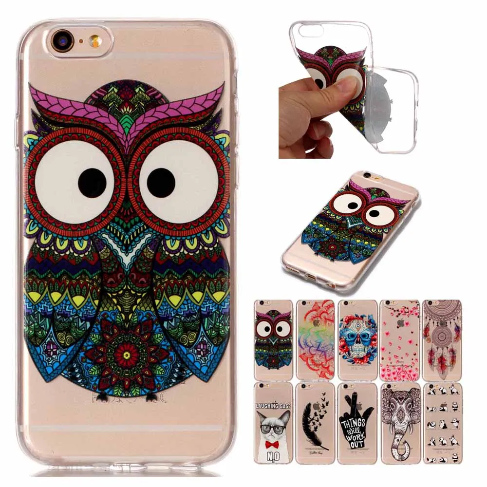 Lucury exquisite For iPhone 6 case Scenery Pattern TPU Soft Cover mobile phone coque funda shell bags cover |