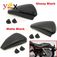 Moto Metallo Lucido/Opaco Coperchio Della Batteria Telaio Laterale Sinistro Guard Per Harley Sportster XL883 XL1200 48 72 XL 2004-2013 2014-2017