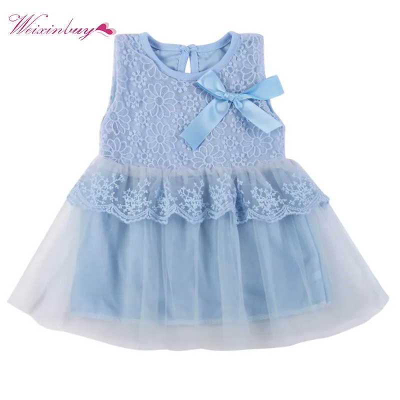 

Kids Cotton Bow Lace Dress Ball Gown Casual Chiffon Princess Baby Girls Dresses 0-2Y High Quality
