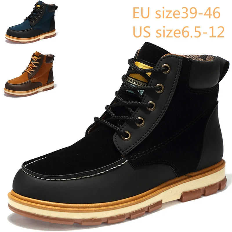 

Sneakers men 2018 summer new high PU+ real leather climbing shoes outdoor balance anti slip fitness big code sports men's shoes