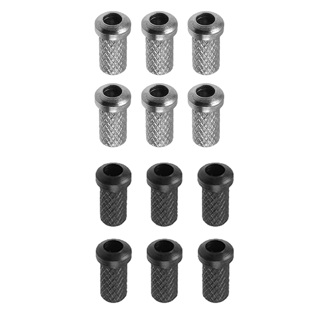 Durable 12 Pieces Iron Electric Guitar Through Body String Mounting Ferrules Bushings 9 x 5mm