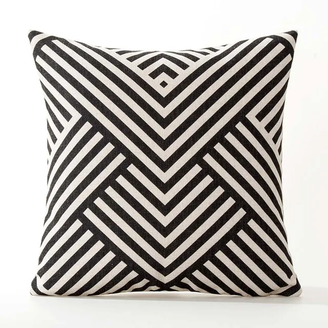Black White Geometry Cushion Covers For Home Decor Best Children's
