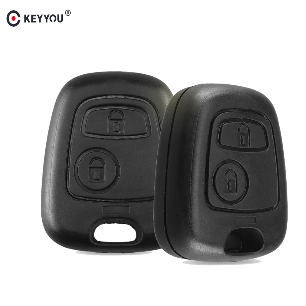 KEYYOU 2 кнопки автомобиля дистанционного ключа оболочки Fob чехол для Citroen C1 C2 C3 C4 XSARA Picasso пустой корпус замены