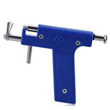 Hand Tool Professional Case Ear-Breaking Pistol 98 Pairs Kit Ear Drilling Instruments Stainless Steel Female Earhole Gun