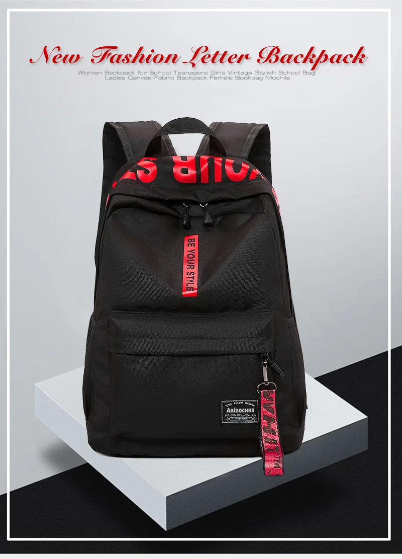 Мужские С буквенным принтом рюкзак для ноутбука женский нейлоновый дорожный школьный рюкзак повседневный студенческий рюкзак школьные сумки для рюкзак для девочки-подростка