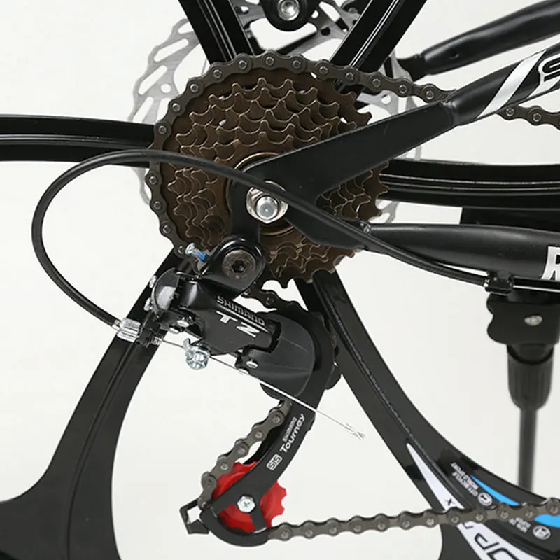 Correr leopardo plegable bicicleta de montaña 26 pulgadas acero bicicletas de 21 velocidades doble disco frenos bicicleta de carreras bicicleta BMX Bik - 6