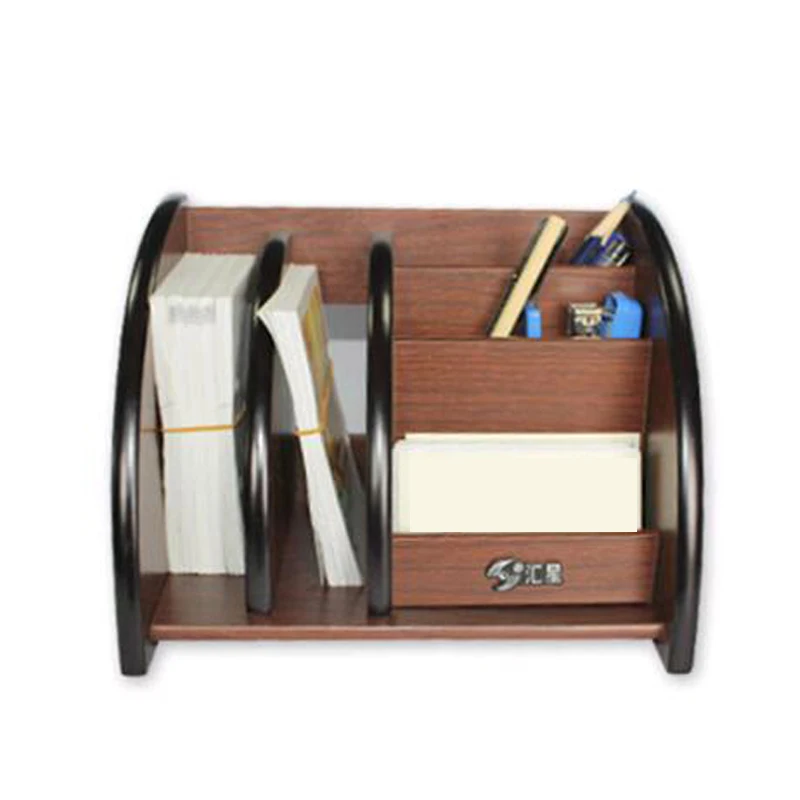 Fine Wool 6 Blocks Cherry Wood Parallel-Chord Holder Desktop Storage Box Finishing Storage Box
