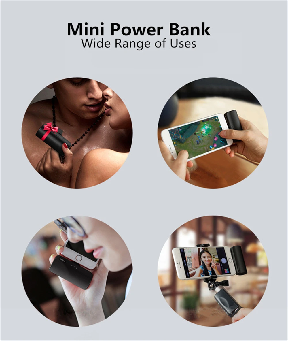 ZKFYS 2000 мАч портативный мини банк питания Внешний аккумулятор для iPhone Xiaomi samsung HUAWEI быстрое зарядное устройство мини банк питания